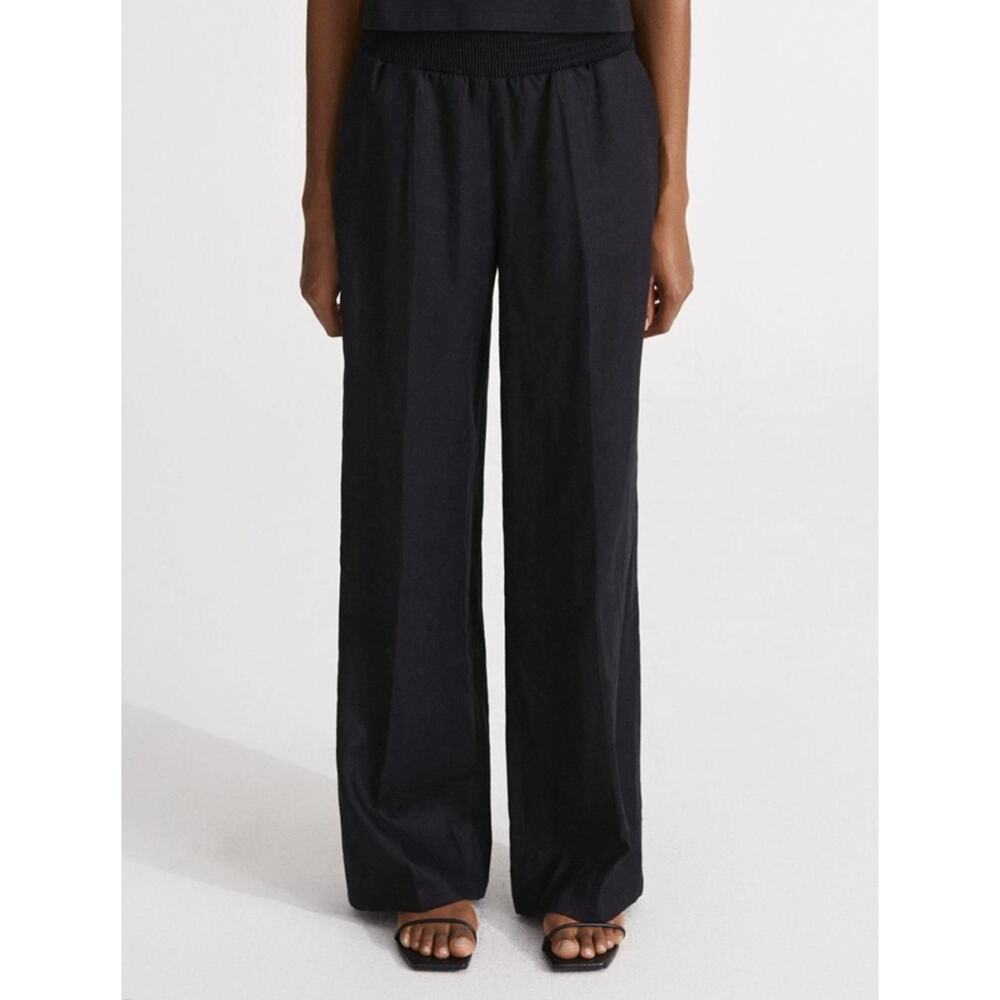 Stylein linen Spaleto Wide Leg Trousers pull on Size Small